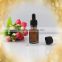 Trade Assurance! wholesale amber glass empty essential oil bottle 15ml with reducer orifice droper cap