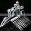 crystal bridal wedding crown with pearl hair comb tiaras, fashion wedding crown
