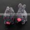 Led eye plush rabbit toy walking with sound