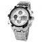 LP7610 High quality all stainless steel 30m waterproof chronographic dual time watch