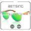 Popular Style Sunglass Wood Temple Sun glasses with Transparent Plastic Frame