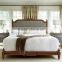 Wood American design country style bedroom furniture king bed