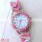 2015 Best Regards printed watch rose floral pattern pop alloy female watch