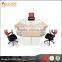 High quality!Mordern office furniture 120 degree wooden 3-seaters workstation