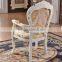 Solid wood antique carved hand French wing royal chair with arm