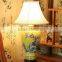 Handpainted chinese porcelain modern yellow ceramic table lamps for home decoration