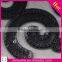 Fashion black PU leather sequin embroidery garment lace fabric