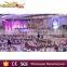 gold stainless steel MDF top LED wedding half moon banquet table                        
                                                Quality Choice
