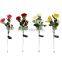 Hot Sale Solar Power 3 Rose Flower LED Light Garden Yard Lawn Decoration View Lamp Red/Yellow/White/Pink Christmas Lights Lamps