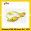 best waterproof elastic yellow silicone swim goggle