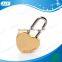 AJF gift lock Heart padlock gold love lock for new couple