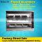 Counter top food warming showcase stainless steel fast food display equipment on sale