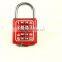 2016 Best Sales Colorful 10 Digit Small Stainless Steel Padlocks