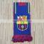 Latest Design Customize Spain Club White Plain football Scarf,knitted football scarf