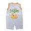 Summer infant clothing round neck sleeveless baby rompers cartoon print baby onesie