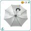 high quality pongee fabric with uv silver auto open golf straight umbrella