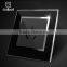 Wallpad Black Waterproof Acrylic Glass 110~250V Electrical 5 2 Pin triple Austrilia Power Wall Socket 220V