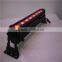 CE&RoHs Certificate Battery Powered Wireless DMX Outdoor Bar 8*Tri-3W RGB Wall Washer LED Light