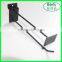 Black metal hook with price tag holder