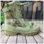 Durable leather double outsole camouflage military shoes