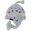 Promotional customized comfortable top quality floral kintted baby winter hat wholesale