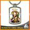 Best selling Europe christian fancy square printing metal key holder