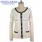 Fashion Ladies' Cardigan Slim O Neck Sweater