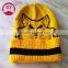 2016 Custom free pom winter beanie hats with custom label