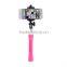2015 hot portable in pocket flexible walking with bluetooth stick selfie stick with wired cheap price