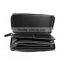 New fashion low MOQ genuine eel skin leather long wallet for men clutch bag men's business multi-card bits wallet