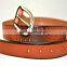 High quality cowhide fashion leather with hole pertern genuine leather belt