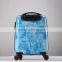 abs pc print designer trolley travel luggage bags with four wheels