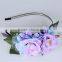 Stock bride design women purple Flower crown Hairband Wedding Headband Festival flower Hair Accessories