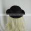 Black bowler hat setting cap party hat with badge