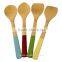 Light Bamboo Kitchen Utensil With Color Handles