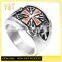 China Factory Knight Armor Templar Crusader Shield Cross Rings, Rem Enamel Cross Rings(HF-048)