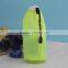 good quality products green color drawstring polyester pouch with mesh