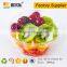 Disposable plastic PET fruit salad packaging container