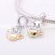 S135 Globalwin 925 Sterling Silver Jewelry 18K Gold Plating Cup Cat Charms Silver Children Pendant Charm