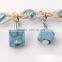 Yiwu factory turquoise bead bracelet , turquoise weave bead bracelet wholesale