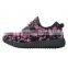 Hot sell lace-up style and flynit upper running shoes