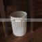 High quality white color home hotel decorative 13 gallon metal trash can