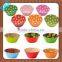 Customized Eco-friendly Feature and SGS certification round soup plastic melamine flower bowl