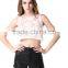 Customize Fashion Lady Crop Top Embellished Top