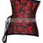 NEW Rain Red Flower Printed Ann Cherry Sexy Women's Corset Latex Waist Training Cincher