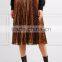 Wholesale Women Apparel Fashion Pleated Leopard-print Silk-blend Lame Mini Skirt(DQE0393SK)