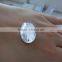 oval sew-on crystal flatback glass bead with holes crystal color glass bead for wedding dress