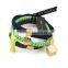 New design green bow knot hair jewelry ring,elastic string charm hair band for girls