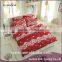 Cheap plain cotton home textile 4pcs bed cover sheet pillow case custom print bedding set