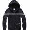 good quality custom 100% cotton plain black hoodies made in china
